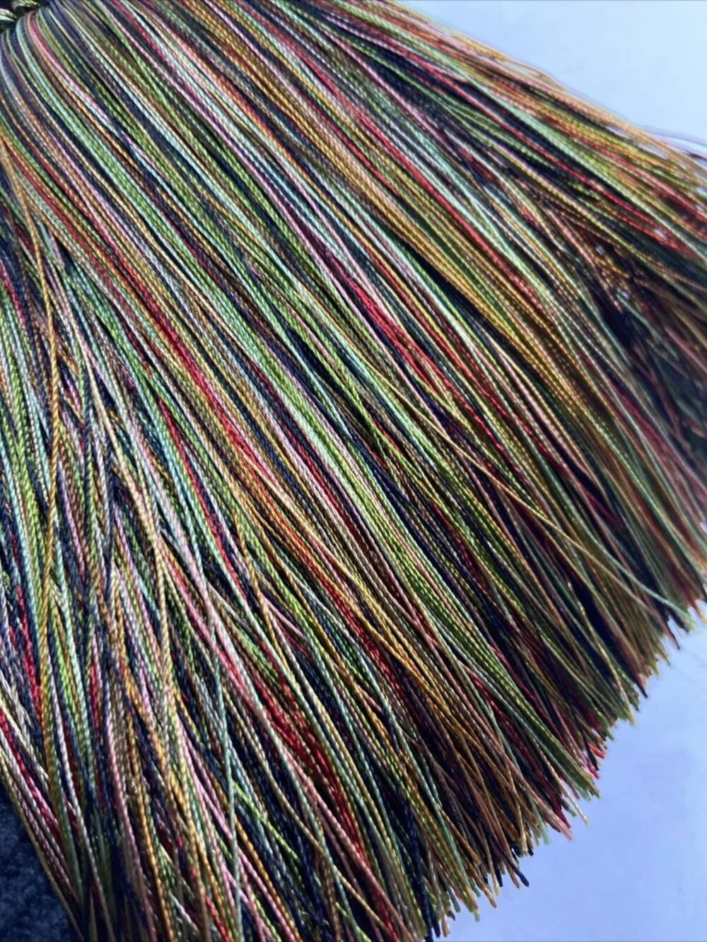 2 Large Luxury Curtain Tiebacks Braided Cord Tassel Fringe Multi Color Heavy30in
